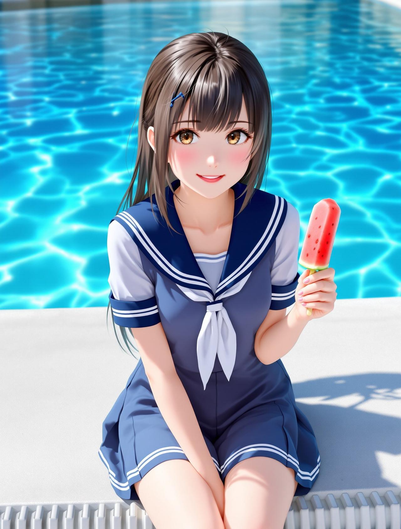 水手服夏日物语 - 夏末微凉摄影作品 - 写真网站